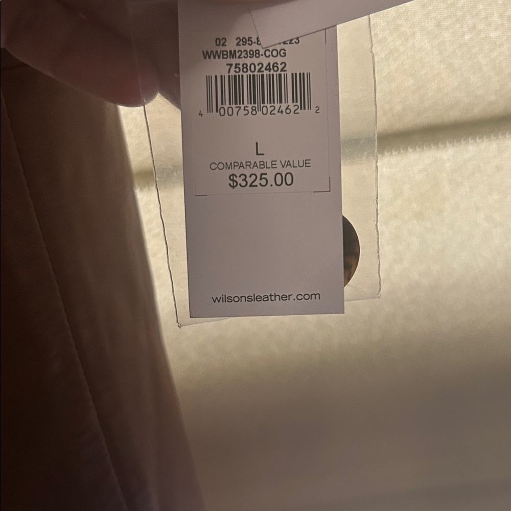 Wilsons Leather Brown Double-Breasted Leather Trench Coat - Picture 3 of 4